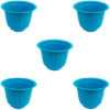Set of 5 Blue Cosmos Plastic Pot