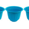 Set of 3 Blue Cosmos Plastic Pot