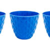 Set of 3 Blue Diamond Plastic Pot