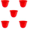 Set of 5 Solitaire Plastic Pot - 5 inches