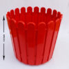 9.8 inch Red Fence Pot