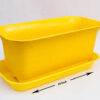 Yellow Iris Window Planter With Tray
