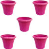 Set of 5 Round Plastic Pot