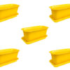 Set of 5 Yellow Iris Window Planter With Tray