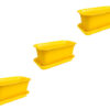 Set of 3 Yellow Iris Window Planter With Tray